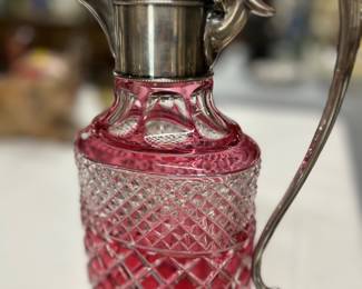 Ruby glass pitcher