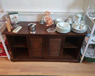 Wooden Credenza w/sliding doors