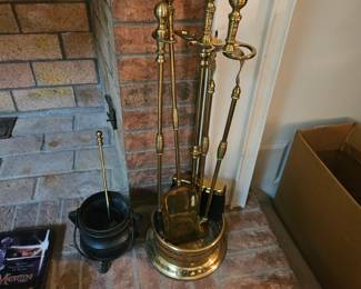 Fire place Brass set