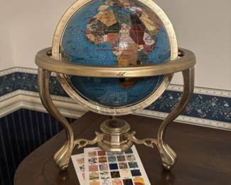 Alexander Kalifano 14" gemstone globe