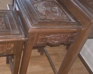 2nd set - Carved Stcking Tables