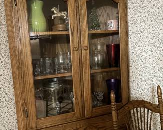 Corner cabinet - Oak - matches round dining table & 4 chairs