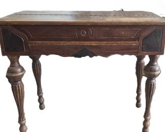 Antique Writing Desk. Leg needs some repair.