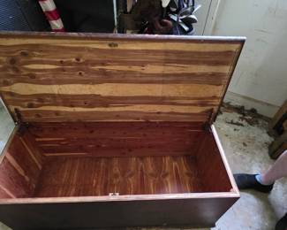 Inside of cedar chest
