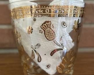 Vintage 50's: Culver, Ltd. 22K gold tumbler glasses - set of 8