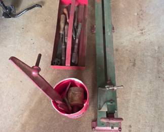 Antique Lathe with accessories