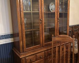 Oak Hutch - matches dining table and 8 chairs