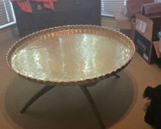Brass table on legs