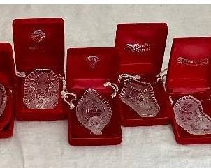Vintage Waterford Crystal Ornaments from 1979-1987 and 1991