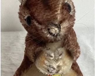Vintage - Steiff "Perri" Squirrel Mohair Plush Toy - Includes Original Chest Tag in Amazing Condition
