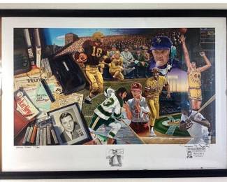"Sid Hartman of Minnesota" Limited Edition Framed Art Print by Terrence Fogarty - Artist Proof 61/80 (31.5" x 21.5")