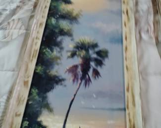 Harold Newton 12 1/2" X 27 $5,000 each. Very unique. Harold painted over an old painting. Early pieces.