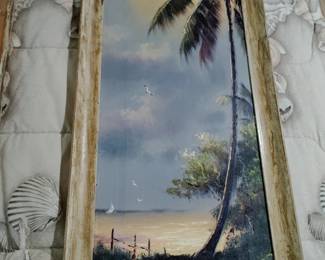 Harold Newton 12 1/2" X 27 $5,000 each. Very unique. Harold painted over an old painting. Early pieces.