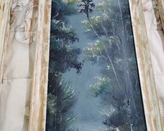 Harold Newton 12 1/2" X 27 $5,000 each. Very unique. Harold painted over an old painting. Early pieces.