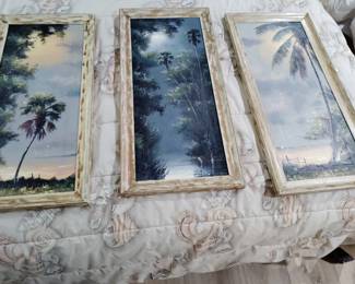 Harold Newton 12 1/2" X 27 $5,000 each. Very unique. Harold painted over an old painting. Early pieces.