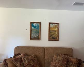 Pair of framed canvas prints