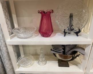 Cranberry Vase, Crystal