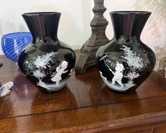 Westmoreland Mary Gregory Vases