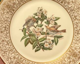Lenox Boehm Birds Wood Thrush Porcelain Plate