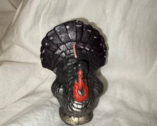 Vintage Gurley Wooden Figural Turkey wax candle