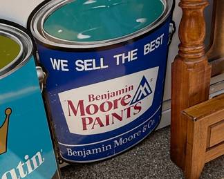 Vintage Benjamin Moore Paints "We Sell The Best" Paint Can Sign