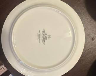 Lenox Chinastone Grey Brushstrokes Dinner Plate