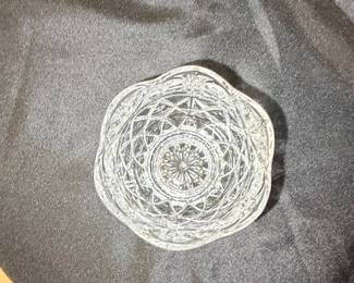 Vintage Pressed Glass Footed Candy Dish