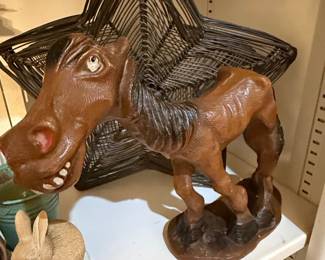 Vintage Syroco Hungry Horse Figurine