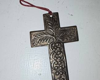 Vintage Sterling Silver Rosary Crucifix with Floral Motif