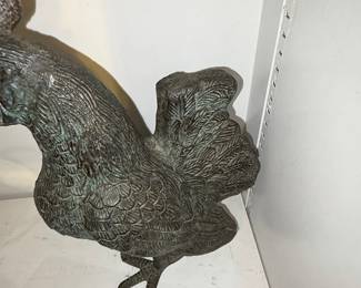Vintage Cast Iron Rooster Sculpture