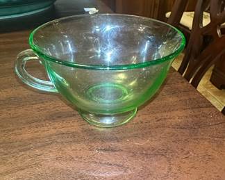 Depression Glass Green Cup - Fostoria Fairfax