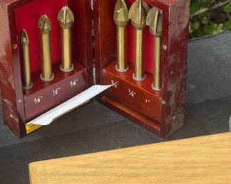 Vintage Brass-Bodied Woodworking Countersink Bit Set