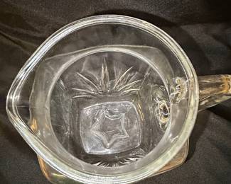 Vintage Federal Glass Starburst Pitcher