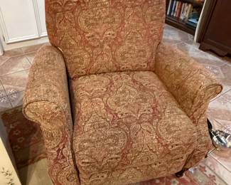 Paisley Upholstered Push-Back Recliner