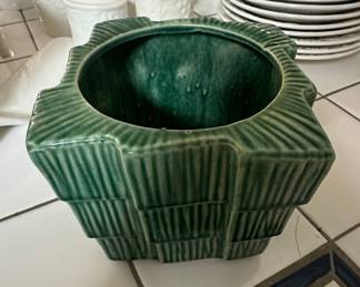 McCoy Pottery Art Deco Green Planter