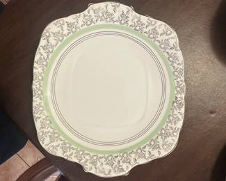 D.P.S. England Bone China Cake Plate