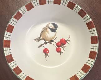 Lenox Winter Greetings Everyday Chickadee Serving Bowl