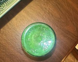 Vintage Mickey's Malt Liquor Green Glass Barrel Bottle