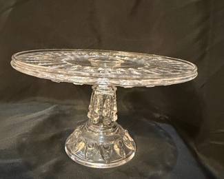 EAPG "Sunk Daisy" Cake Stand by Cooperative Flint