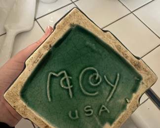McCoy Pottery Art Deco Green Planter