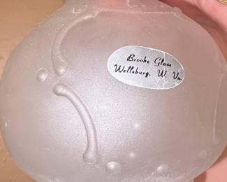 Brooke Glass Hand-Painted Frosted Glass Fairy Lamp - Winter Scene