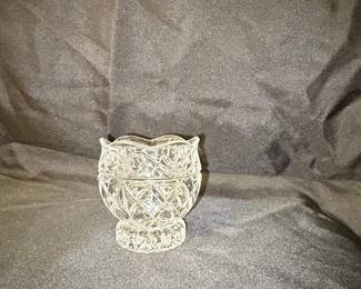 Vintage Pressed Glass Footed Candy Dish