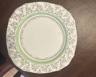 D.P.S. England Bone China Floral Plate