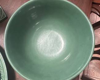 Furio Green Leaf Pattern Mixing Bowl