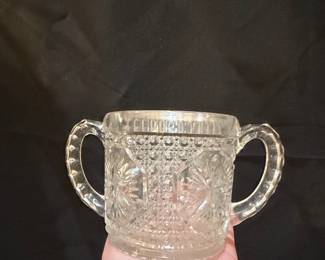 Imperial Glass Amelia Star Medallion Sugar Bowl