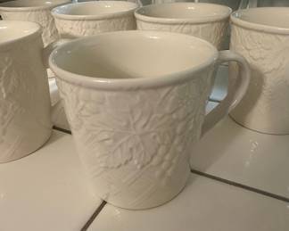 Mikasa English Countryside White Mugs