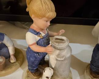 HOMCO "Denim Days" Figurine: Debbie with Milk Can #1501