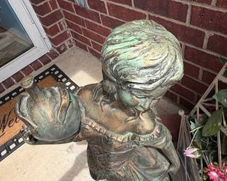 Verdigris Finish Maiden Garden Statue