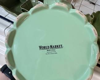 World Market Celadon Fluted Cookie Jar