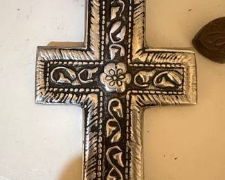 Vintage International Silver Plated Floral Wall Cross